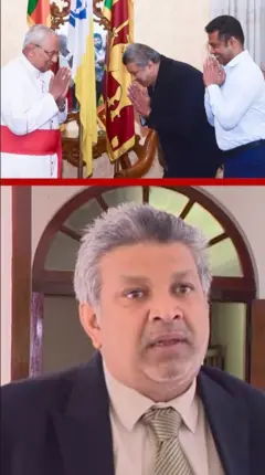 දෙදෙනෙකු කාදිනල් හිමියන්ට අචාර කරන ආකාරය පෙනේ.