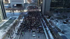 Акция в Миннеаполисе, съемка с воздуха