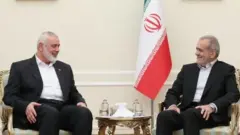 Madaxweynaha Iran, Masuud Pezzekian iyo hoggaamiyihii siyaasadda Xamaas Ismaaciil Hnaiyah