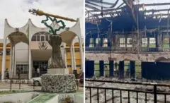 Foto of di Kogi State House of Assembly wey fire destroy