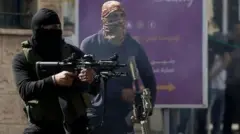 Masked Jenin gunmen with assault rifles