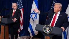 الرئيس الأمريكي دونالد ترامب ورئيس الوزراء الإسرائيلي بنيامين نتنياهو.