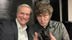 Kast junto a Javier Milei.