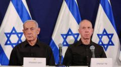 Benjamin Netanyah e Yoav Gallant em foto de arquivo