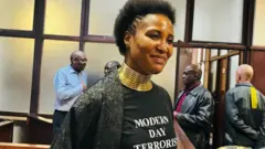 Duduzile Zuma-Sambudla choice of shirt for one preliminary hearing 