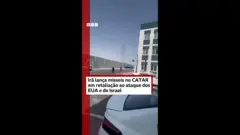 Vídeo mostra momento da queda e explosão de míssil no Catar