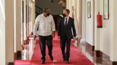 ፕሬዝዳንት ኡሁሩ ኬንያታ እና የአሜሪካ ውጭ ጉዳይ ኃላፊ አንቶኒ ብሊንከን በቅርቡ ኬንያን በጎበኙበት ወቅት
