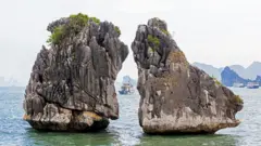 The Kissing Rocks in Ha Long Bay