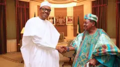Aarẹ Buhari ati Alaafin Adeyẹmi n ki ara wọn