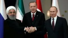 Putin, Rouhani y Erdogan.