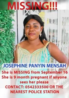 Missing Takoradi pregnant woman: Josephine Mensah husband, Ghana Minister, doctor disagree on 'missing pregnancy
