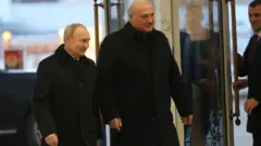 Володимир Путін і Олександр Лукашенко у Мінську