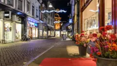 shopping street in the city center of Zwolle