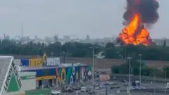 Пожар в Воронеже.