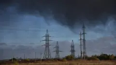 Вышки ЛЭП под Львовом