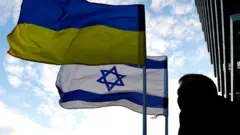 Флаги Украины и Израиля