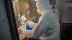 Un scientifique dans un laboratoire