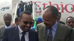 ጠቅላይ ሚኒስትር ዐብይ እና ፕሬዝዳንት ኢሳያስ በአሥመራ