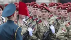 Russian troops at Moscow 9 May parade