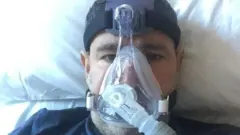 Abderrahmane Fadil receiving oxygen