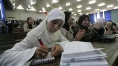 Moroccan students gather at Hassan II University in Casablanca
