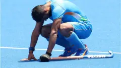 પરાજય બાદ ભારતના ખેલાડી રુપિન્દ્રપાલસિંહ