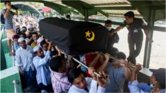 Funeral for U Khin Maung Latt in Yangon, 7 March