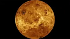 A composite image of the planet Venus