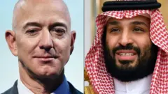 जेफ़ बेज़ोसे और क्राउन प्रिंस मोहम्मद बिन सलमान