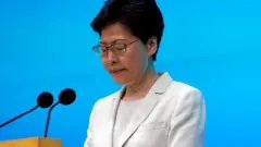 Hong Kong Chief Executive Carrie Lam speaks at news conference