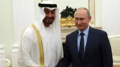 الرئيس الروسي فلاديمير بوتين وولي عهد أبوظبي محمد بن زايد