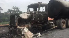 'Lagos Ibadan expressway tanker explosion': Ogun tanker fire