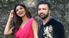 শিল্পা শেঠি ও তার স্বামী রাজ কুন্দ্রা।