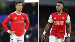 Cristiano Ronaldo and Pierre-Emerick Aubameyang