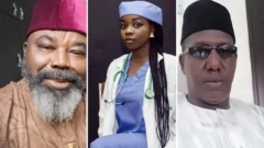 Some of di victims wey die for di train attack