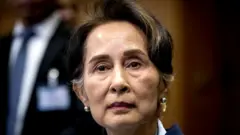 Aung San Suu Kyi at The Hague in 2019
