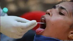 મહિલાના પરીક્ષણની તસવીર