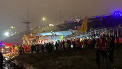 Pistten çıkan uçak