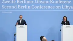 وزير الخارجية الألماني ونظيرته الليبية في مؤتمر برلين 2