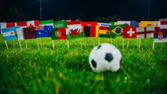 Flags of the teams going to Qatar 2022