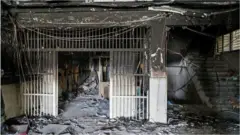 Burnt-out wing at Evin prison (16/10/22)