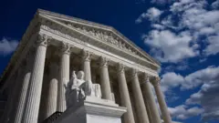 The US Supreme Court Building in Washington DC