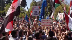 هواداران دولت هم به نفع بشار اسد جمع شدند
