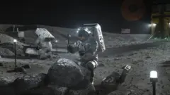 শিল্পীর চোখে চন্দ্রপৃষ্ঠে নভোচারী
