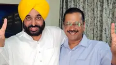 भगवंत मान आणि अरविंद केजरीवाल