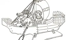 Copia de 1912 de un dibujo que apareció en una de las varias publicaciones de "Los viajes de Sir John Mandeville".