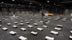 Madrid'de sağlık tesisine dönüştürülen kongre merkezi