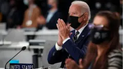 首脳会合に出席したバイデン米大統領