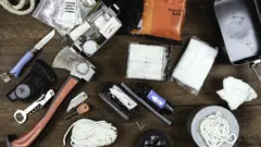survival kit - stock photo