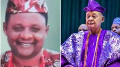 Old and recent picture of di Alaafin of Oyo